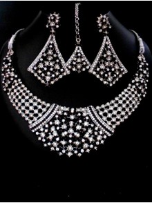 Rhodium Necklace Set